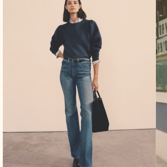 NILI LOTAN
MAGGIE CREW NECK SWEATSHIRT 275$ black classic fall poof sleeve - Picture 1 of 5